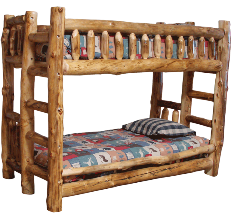 Aspen Log Bunk Bed Rustic Log Furniture of Utah